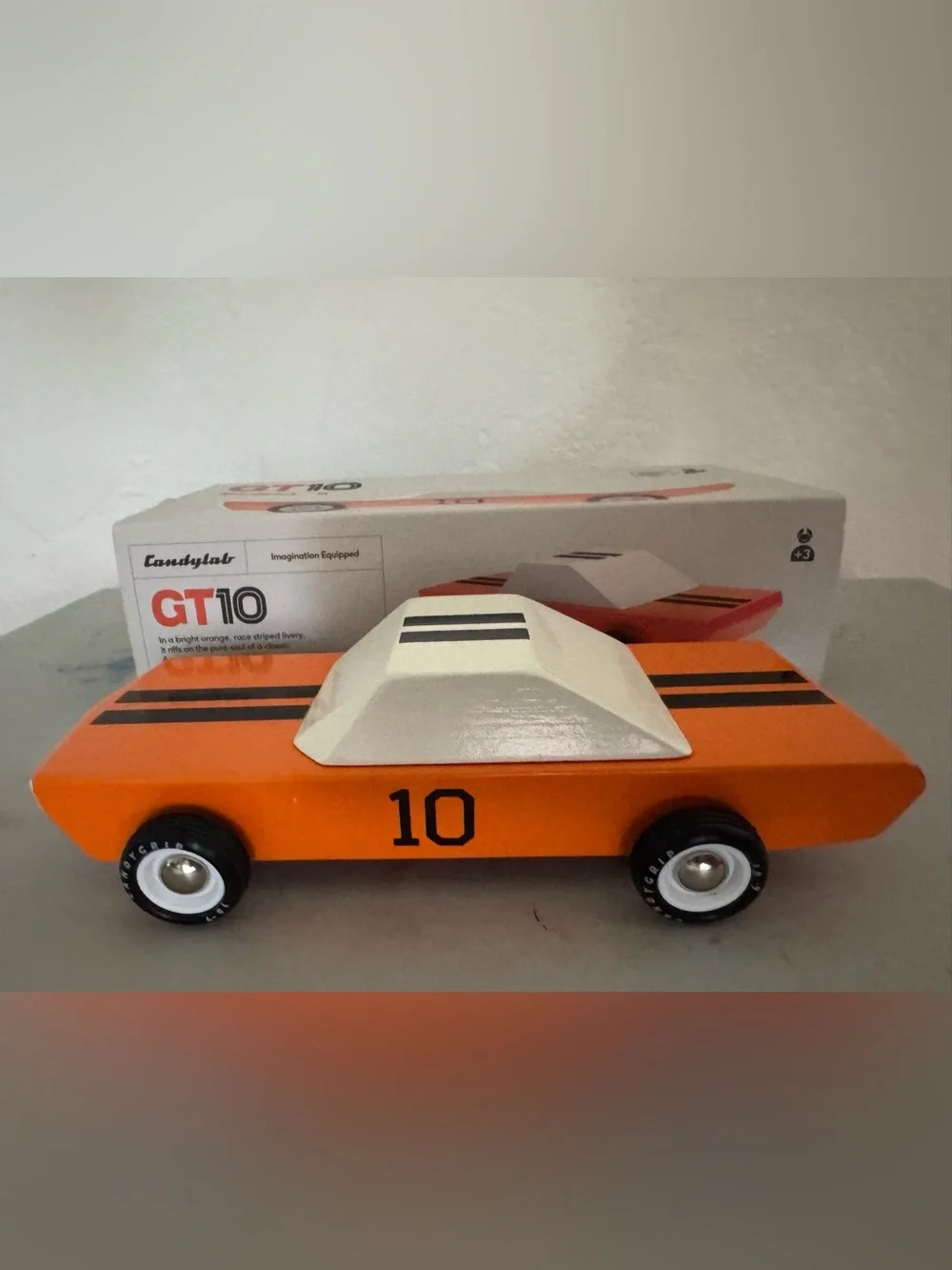 Candylab GT10 Wooden Race Car Toy - Orange